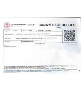 Sanayi Sicil Belgesi